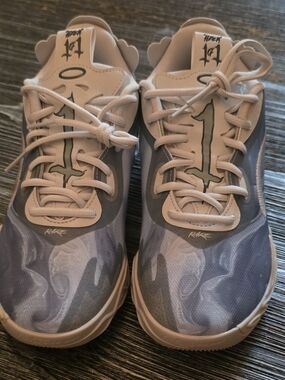 Puma Kids Gray and White Lightning Graphic Sneakers